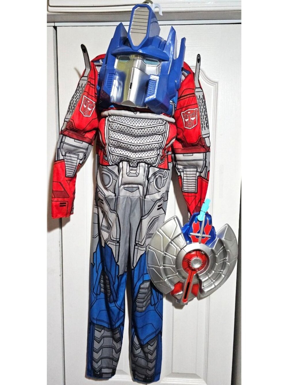 Transformers Optimus Prime Muscle Costume Kids 4-6 Mask Halloween Disguise Boys